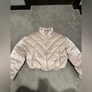 NWT Hudson Cropped Pink Puffer Coat Jacket